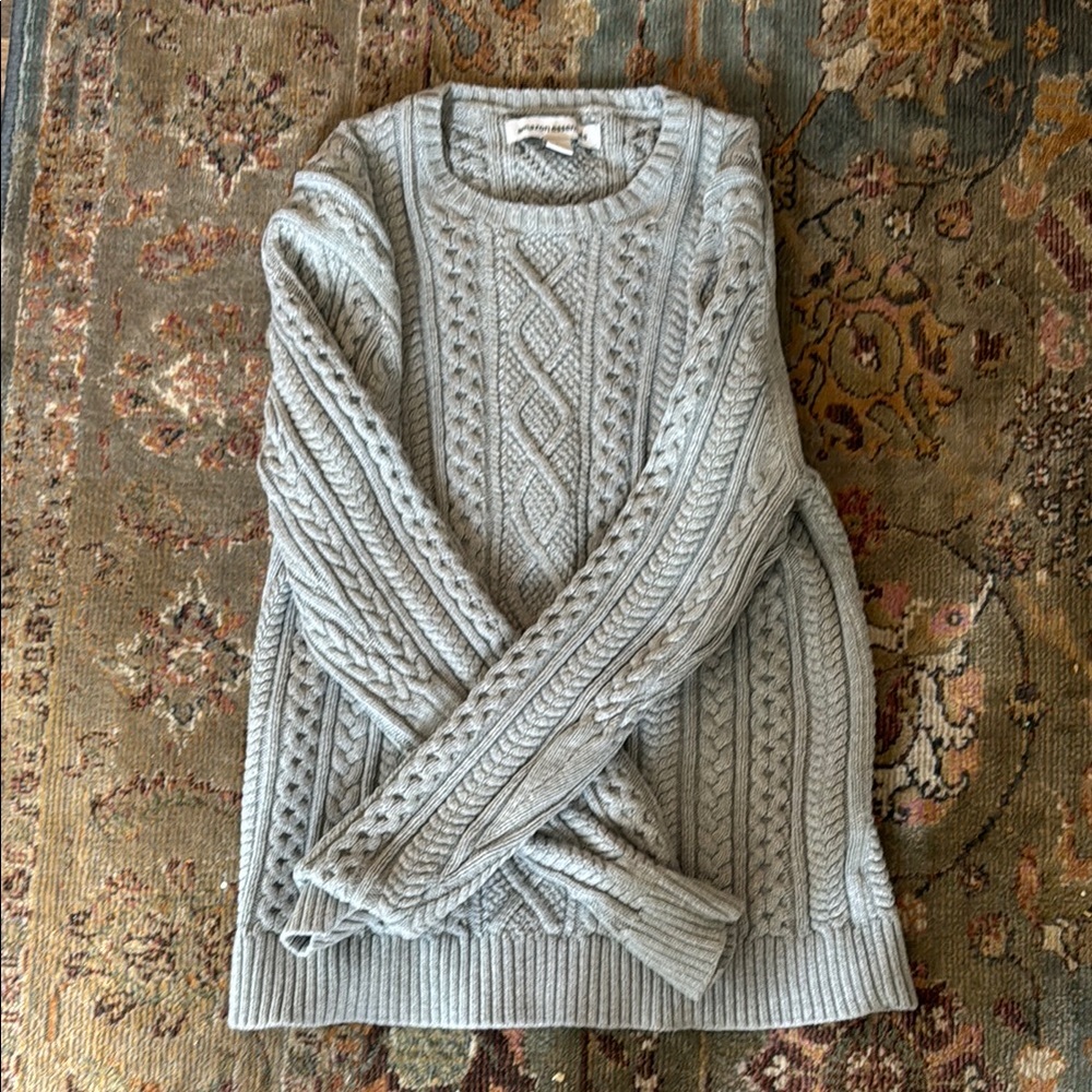 Gray Cable Knit Sweater
